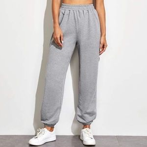 shein “elastic waist solid sport pants”